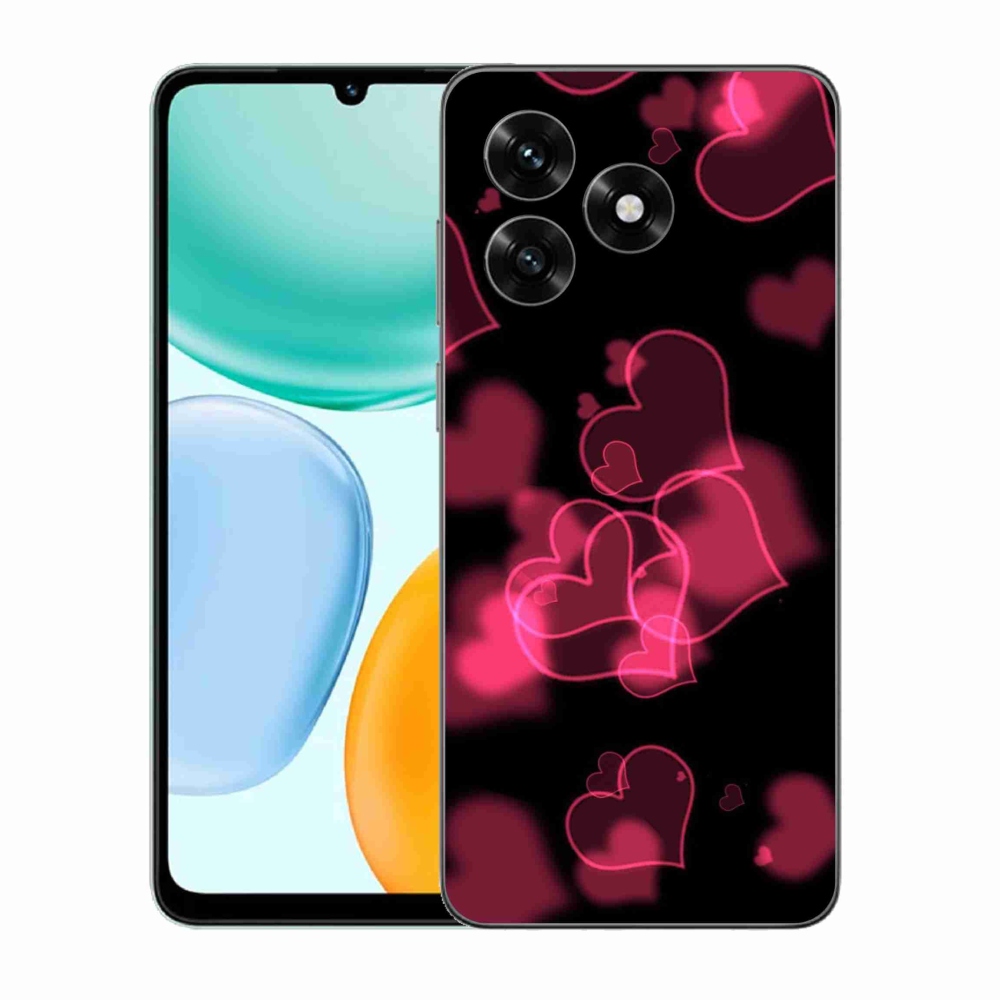 Gélový kryt mmCase na Honor X5c Plus - červené srdiečka