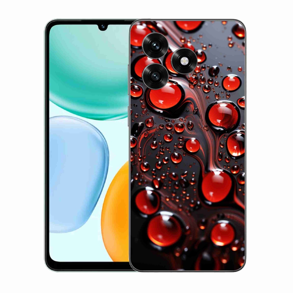 Gélový kryt mmCase na Honor X5c Plus - červené kvapky 2