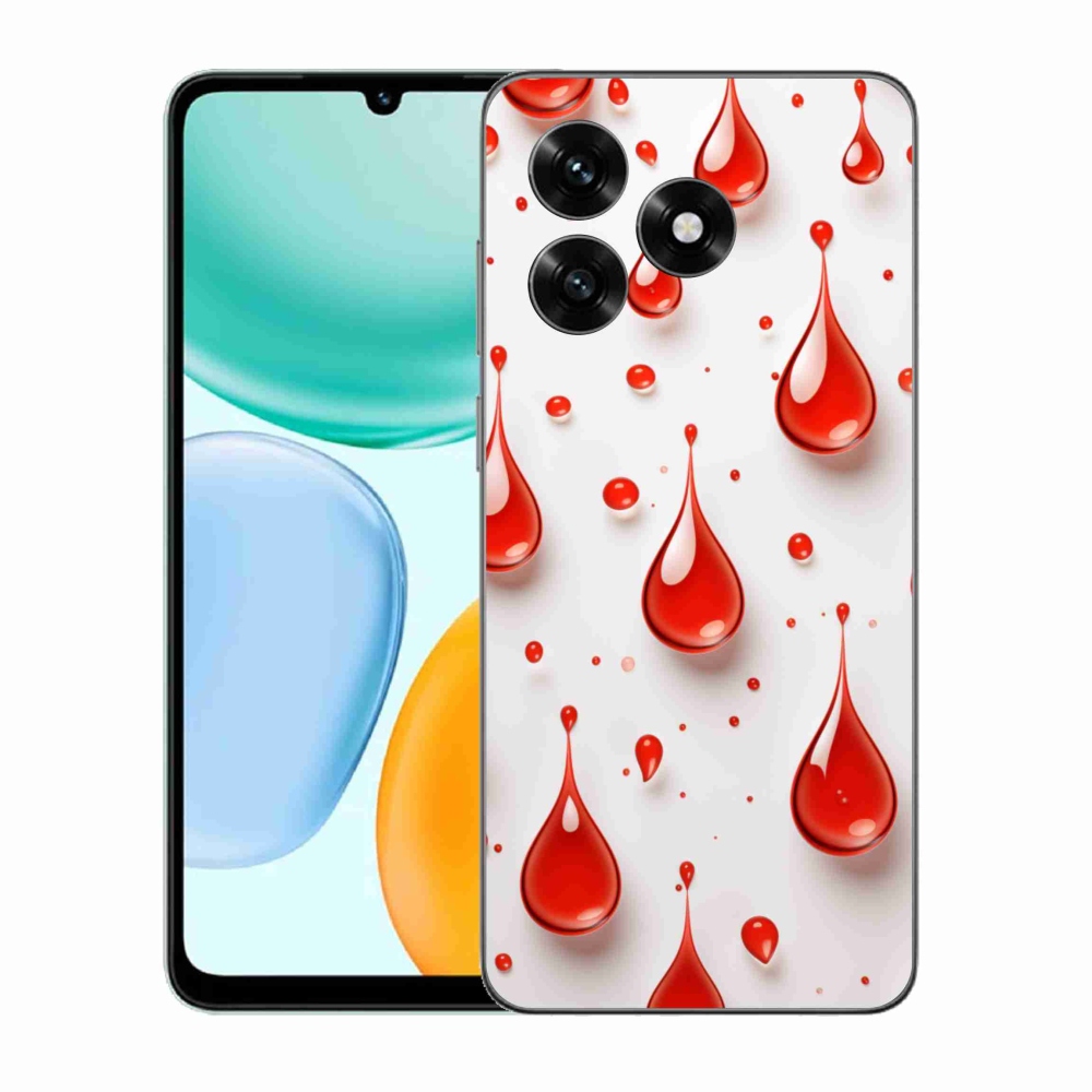 Gélový kryt mmCase na Honor X5c Plus - červené kvapky