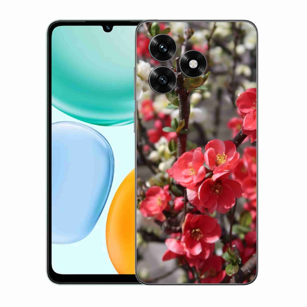 Gélový kryt mmCase na Honor X5c Plus - červené kvety