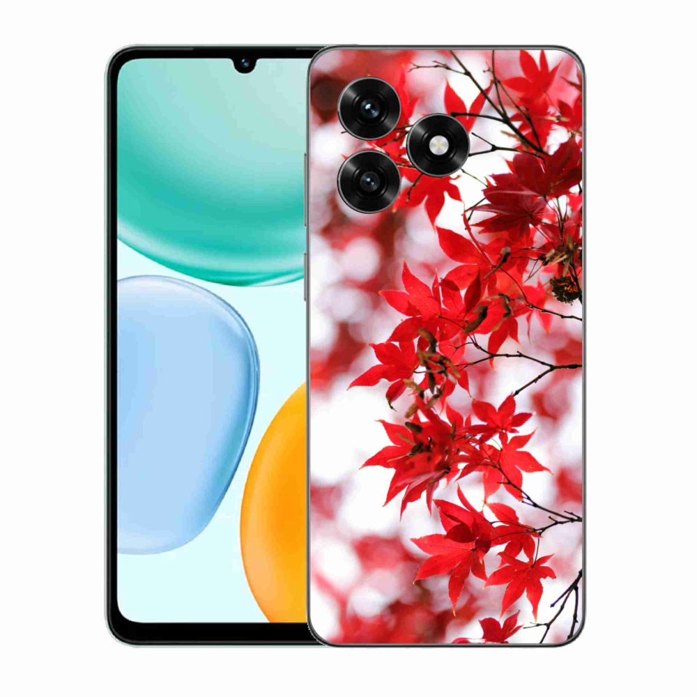 Gélový kryt mmCase na Honor X5c Plus - červené listy