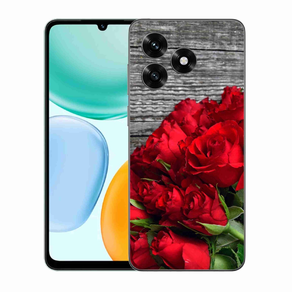 Gélový kryt mmCase na Honor X5c Plus - červené ruže