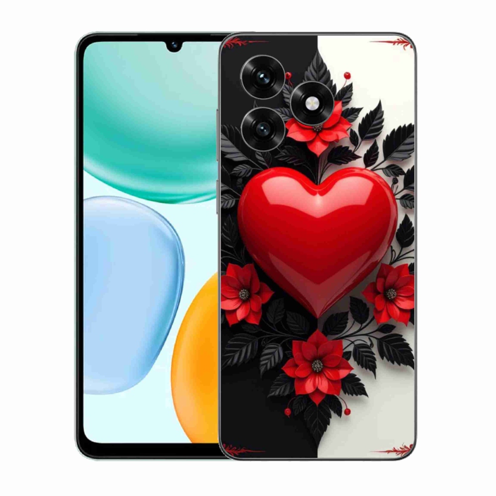 Gélový kryt mmCase na Honor X5c Plus - červené srdce