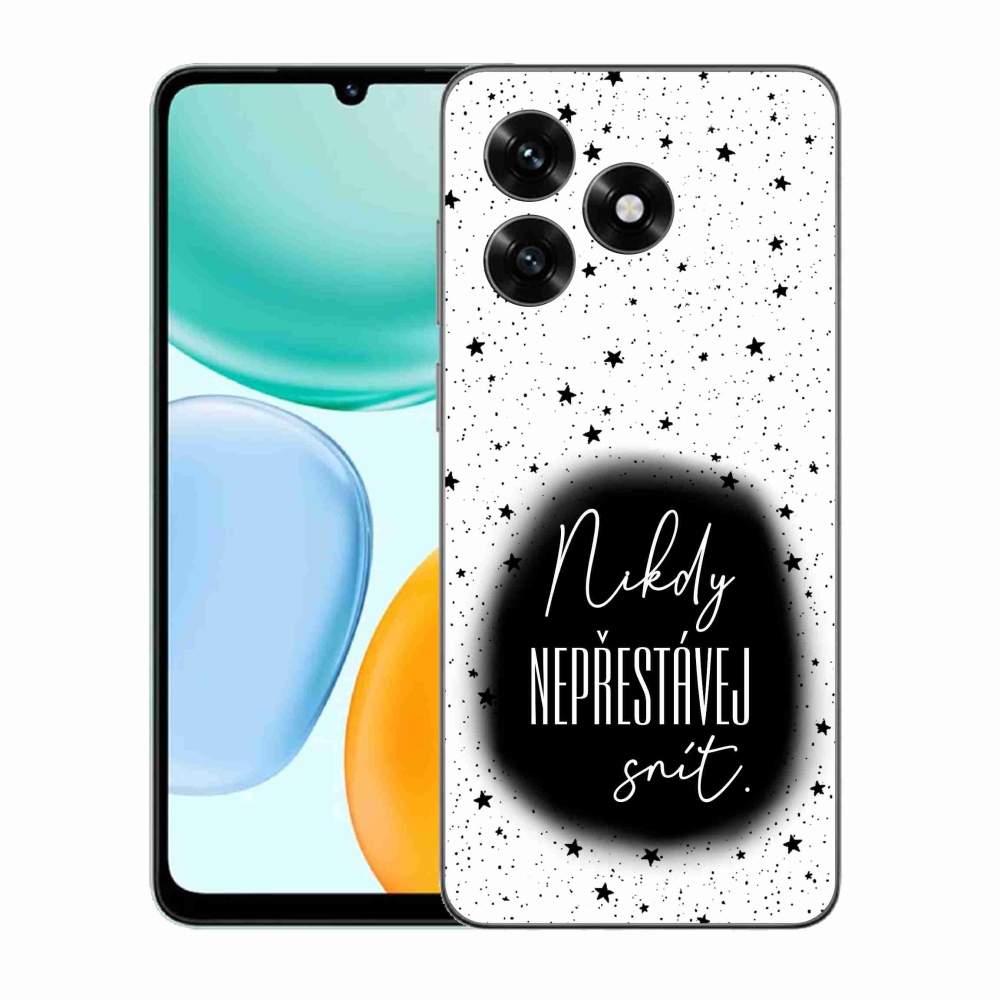 Gélový kryt mmCase na Honor X5c Plus - citát 1 čiernobiele pozadie