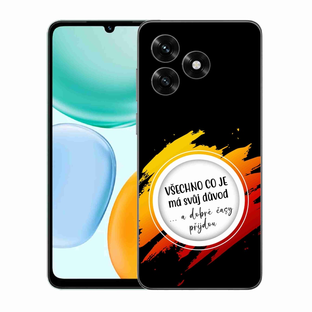 Gélový kryt mmCase na Honor X5c Plus - citát 3 čierne pozadie