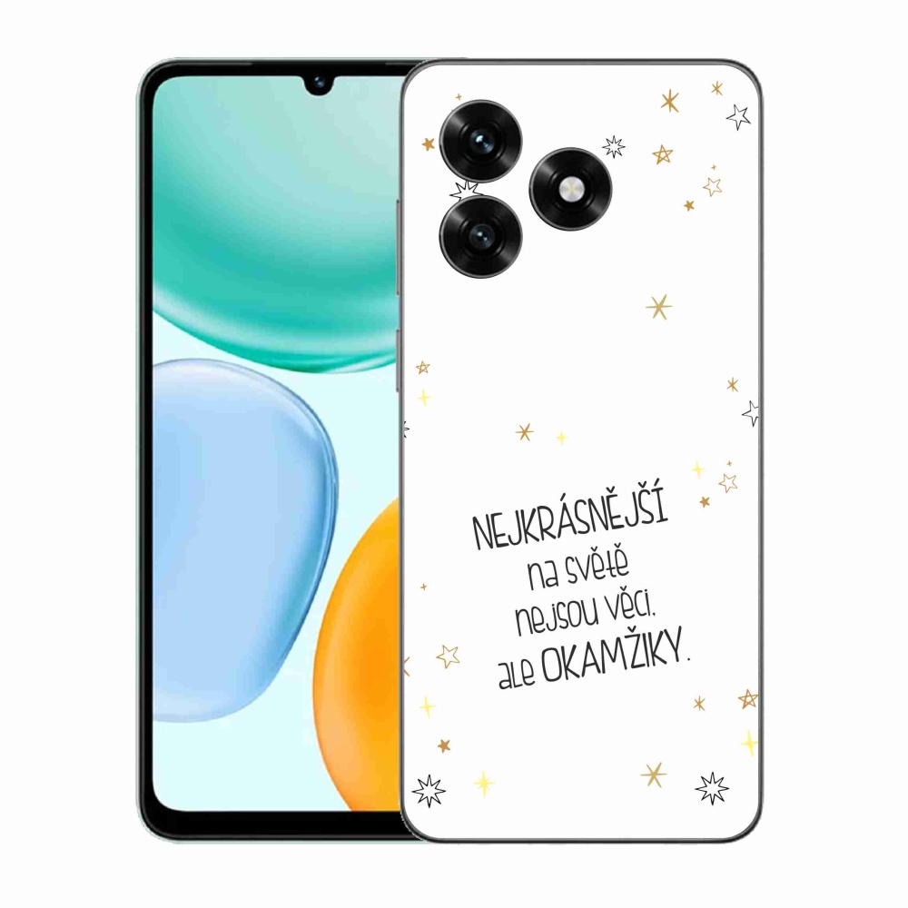 Gélový kryt mmCase na Honor X5c Plus - citát 4 biele pozadie