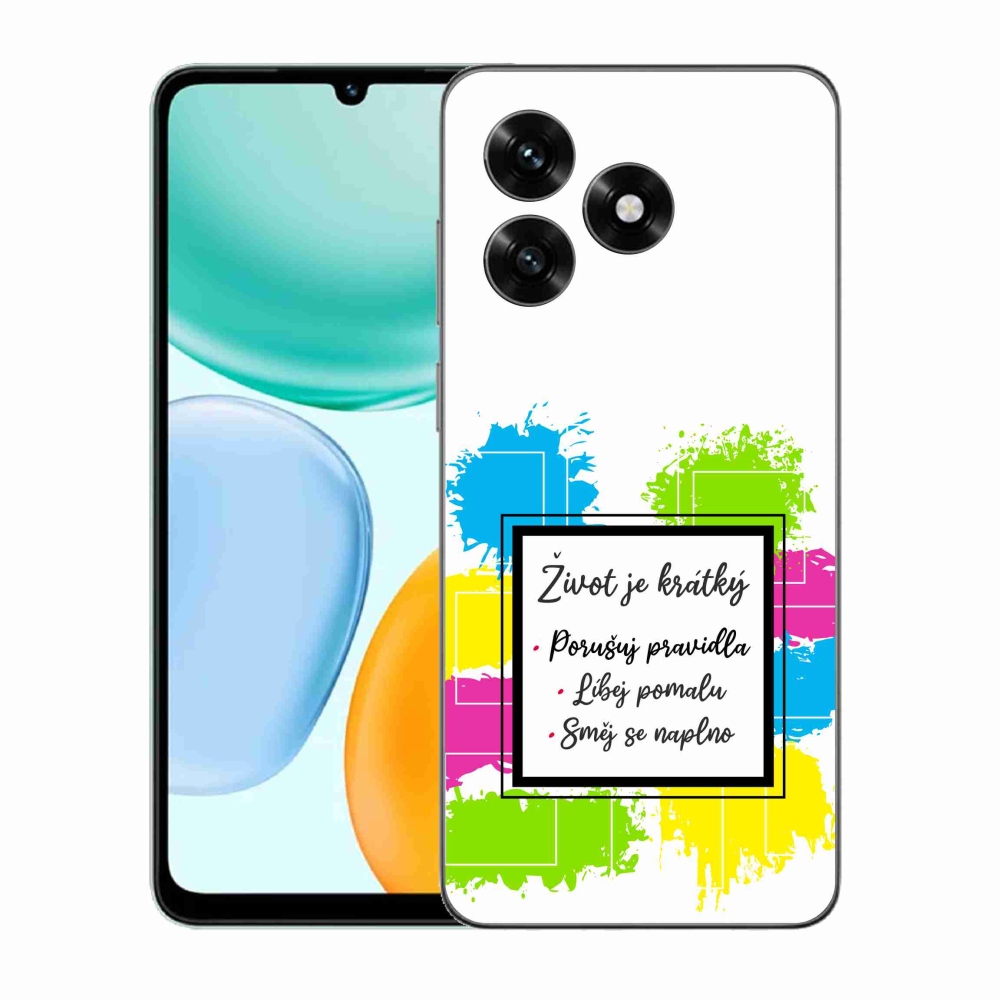 Gélový kryt mmCase na Honor X5c Plus - citát 5 biele pozadie