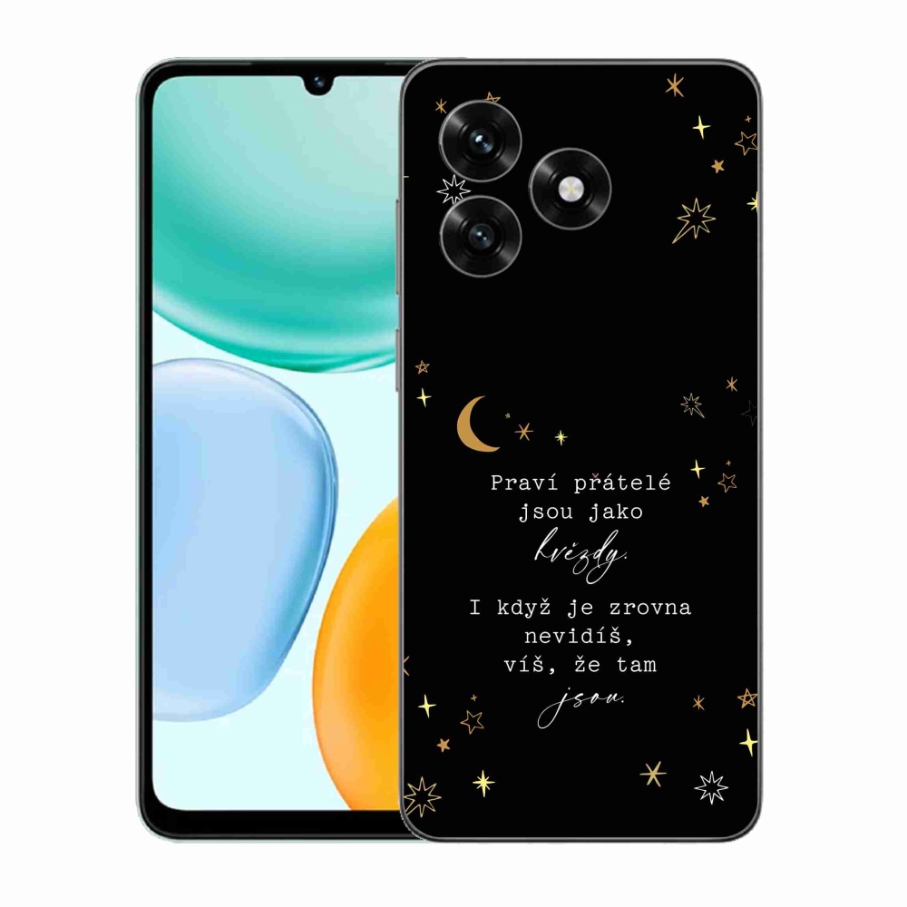 Gélový kryt mmCase na Honor X5c Plus - citát 6 čierne pozadie