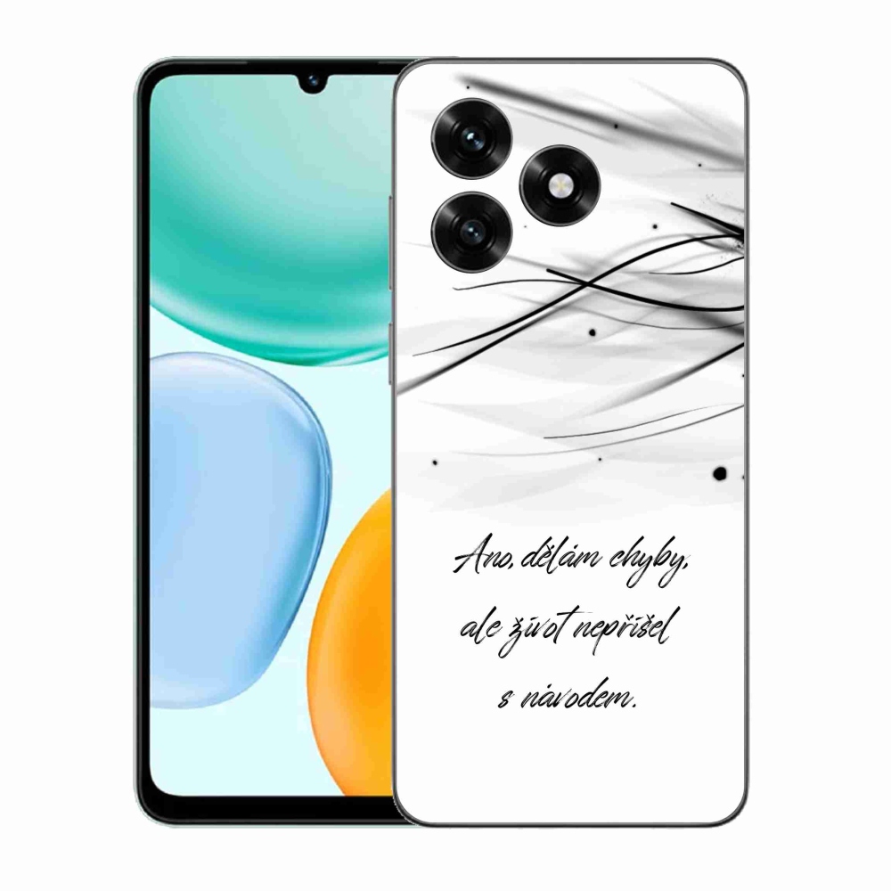 Gélový kryt mmCase na Honor X5c Plus - citát biele pozadie