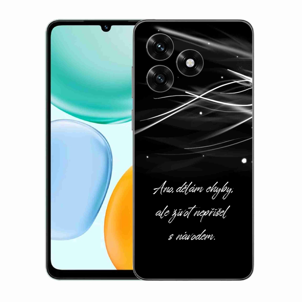 Gélový kryt mmCase na Honor X5c Plus - citát čierne pozadie