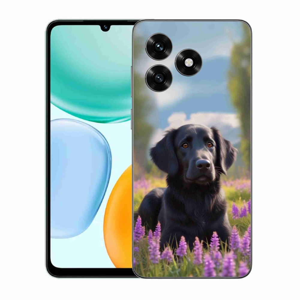 Gélový kryt mmCase na Honor X5c Plus - elegantný čierny retriever
