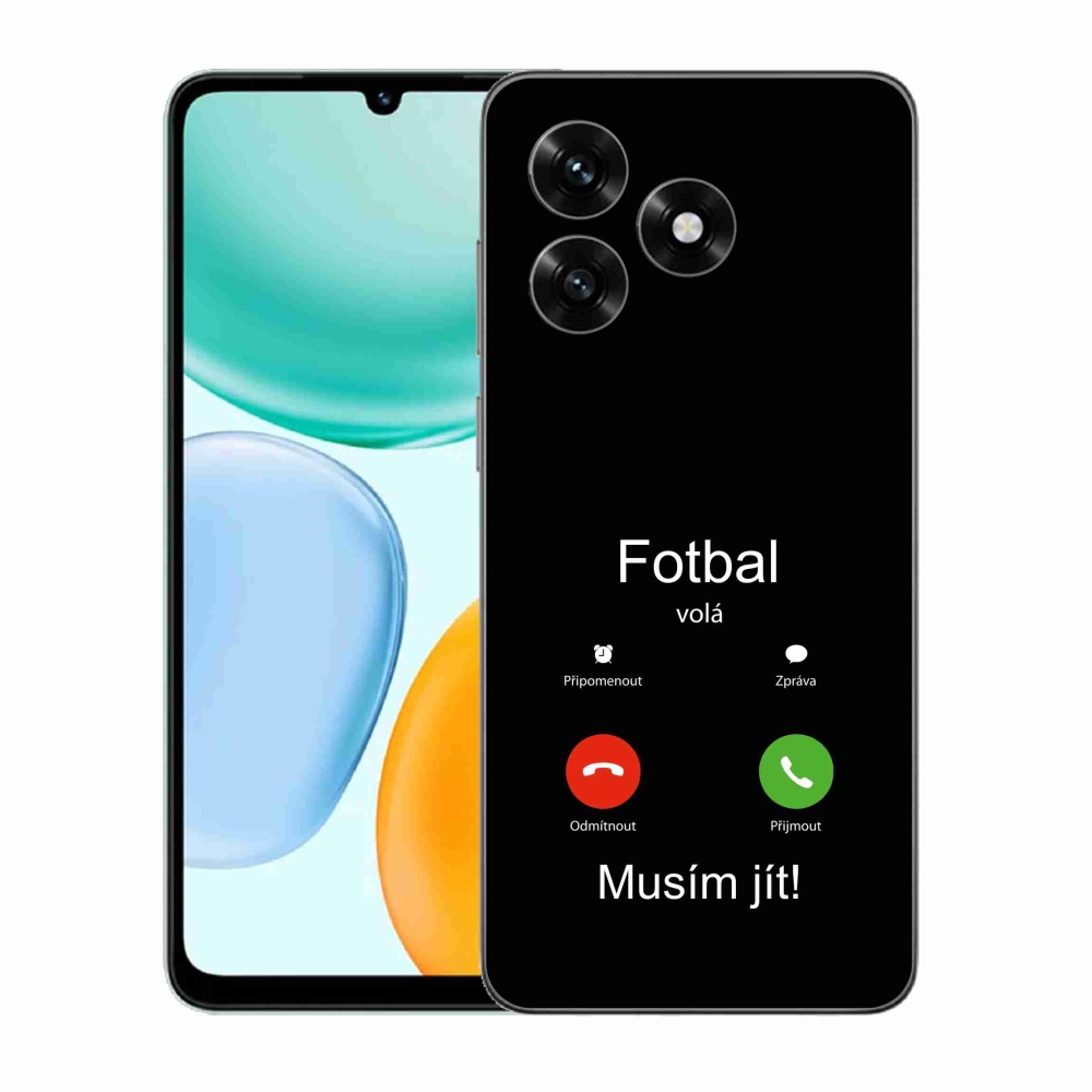 Gélový kryt mmCase na Honor X5c Plus - futbal volá čierne pozadie