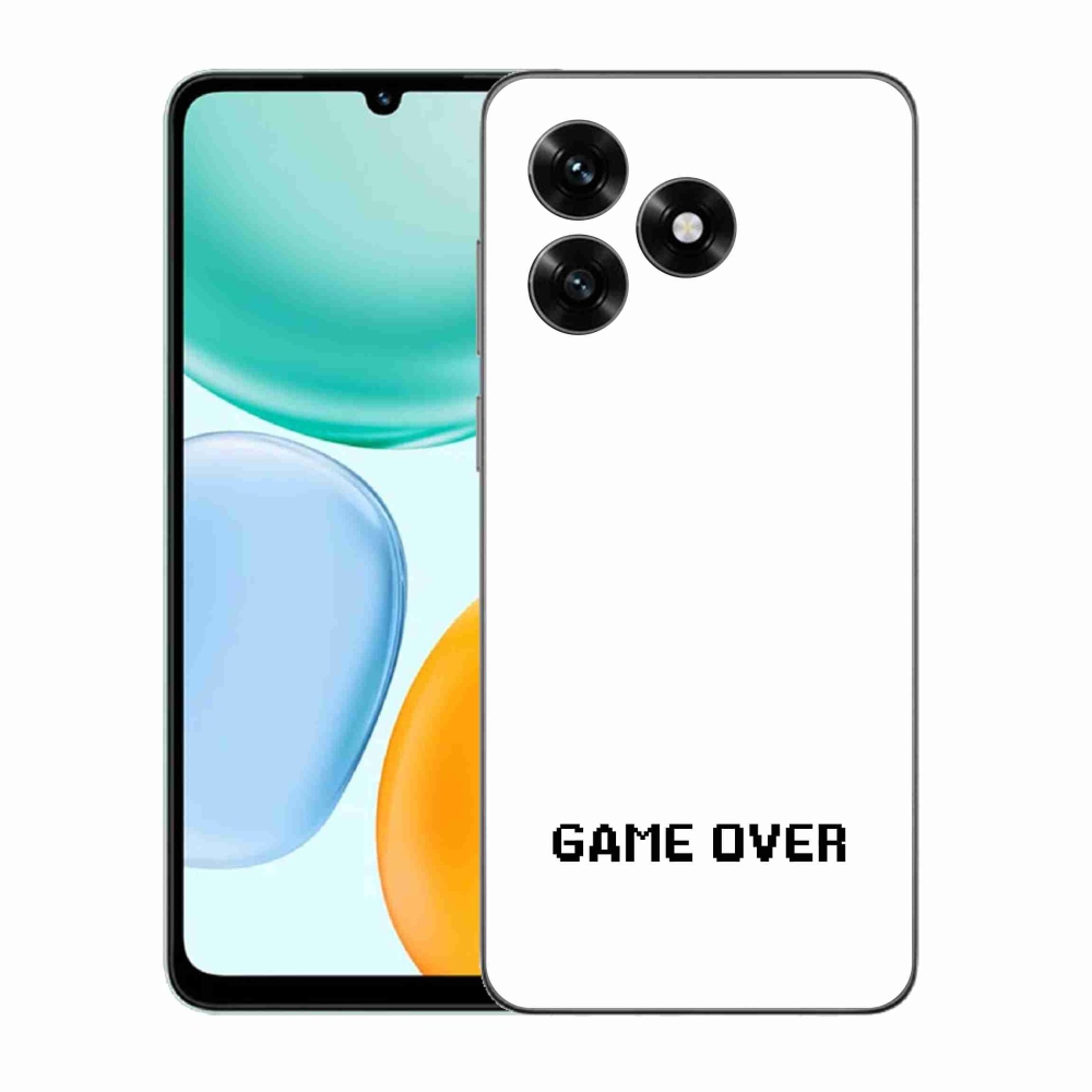 Gélový kryt mmCase na Honor X5c Plus - game over biele pozadie