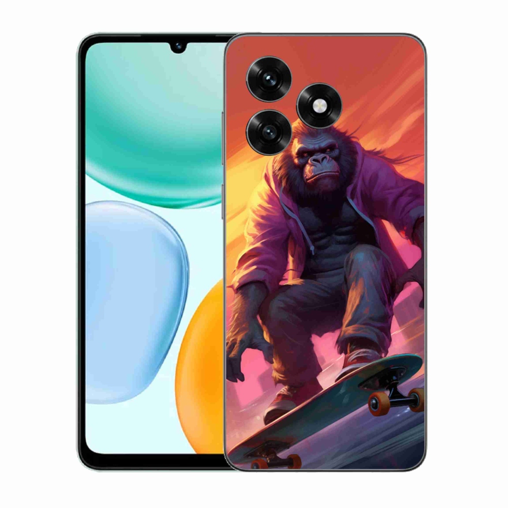 Gélový kryt mmCase na Honor X5c Plus - gorila na skateboarde