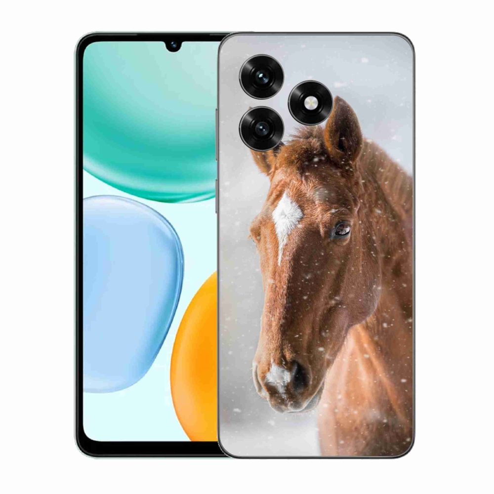 Gélový kryt mmCase na Honor X5c Plus - hnedý kôň 2