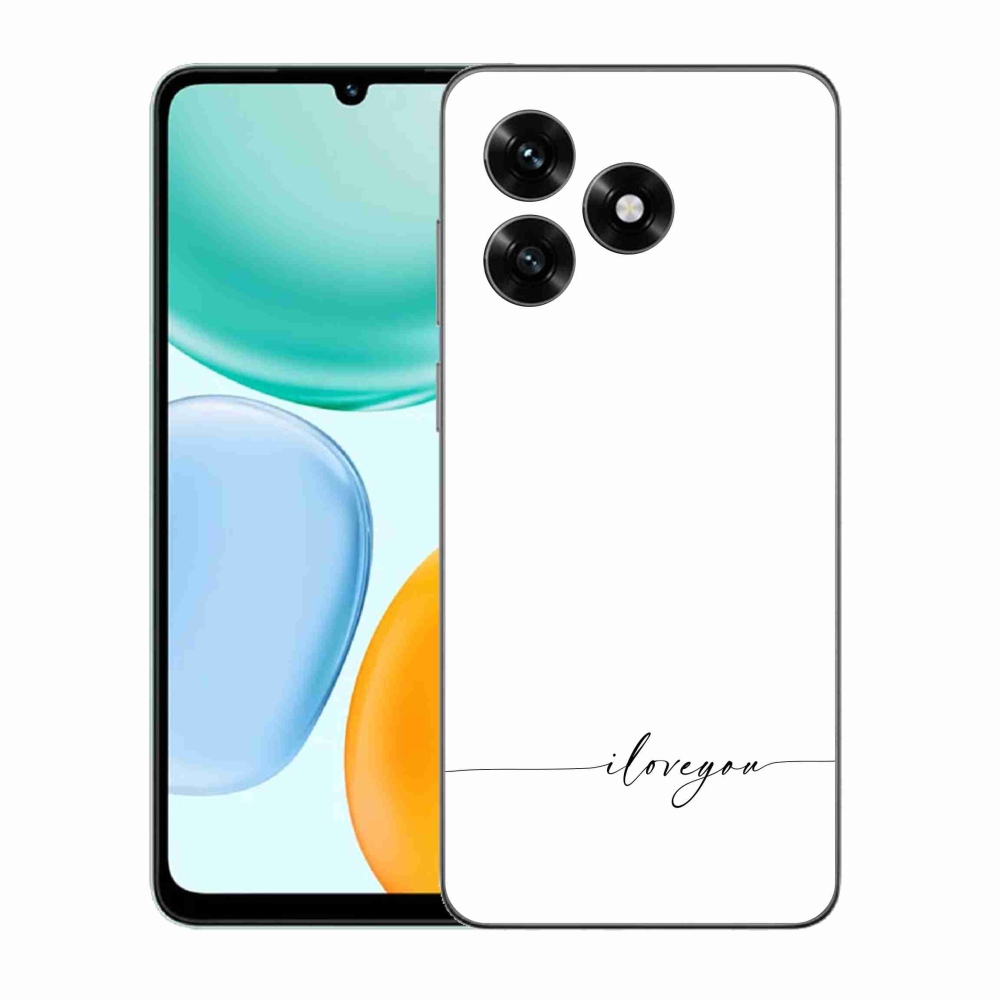 Gélový kryt mmCase na Honor X5c Plus - I love you biele pozadie