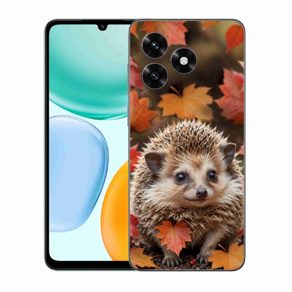 Gélový kryt mmCase na Honor X5c Plus - ježko v lístí