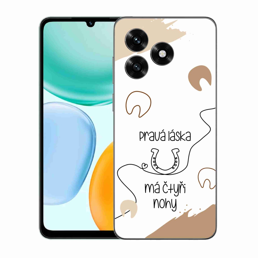 Gélový kryt mmCase na Honor X5c Plus - konský motív biele pozadie