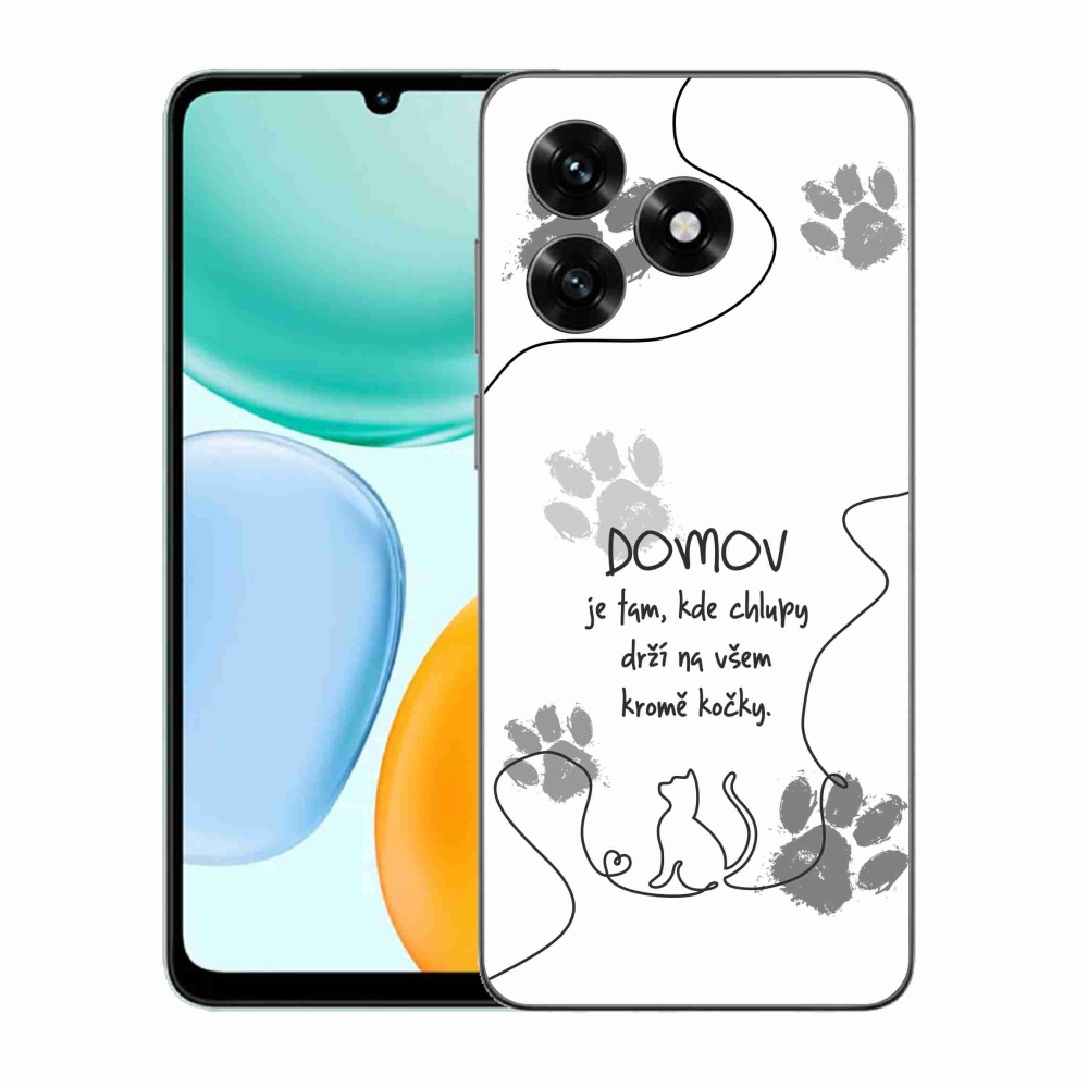 Gélový kryt mmCase na Honor X5c Plus - mačacie motív biele pozadie