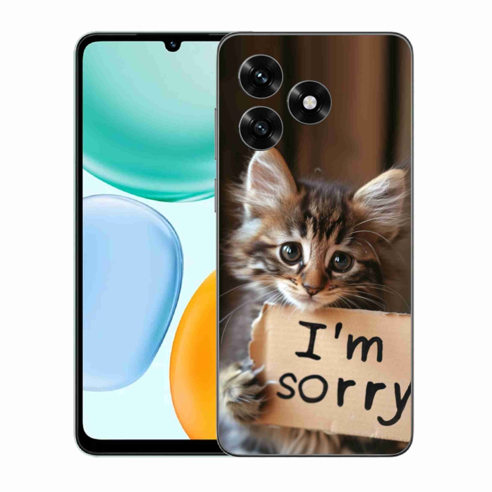 Gélový kryt mmCase na Honor X5c Plus - mačacie ospravedlnenie