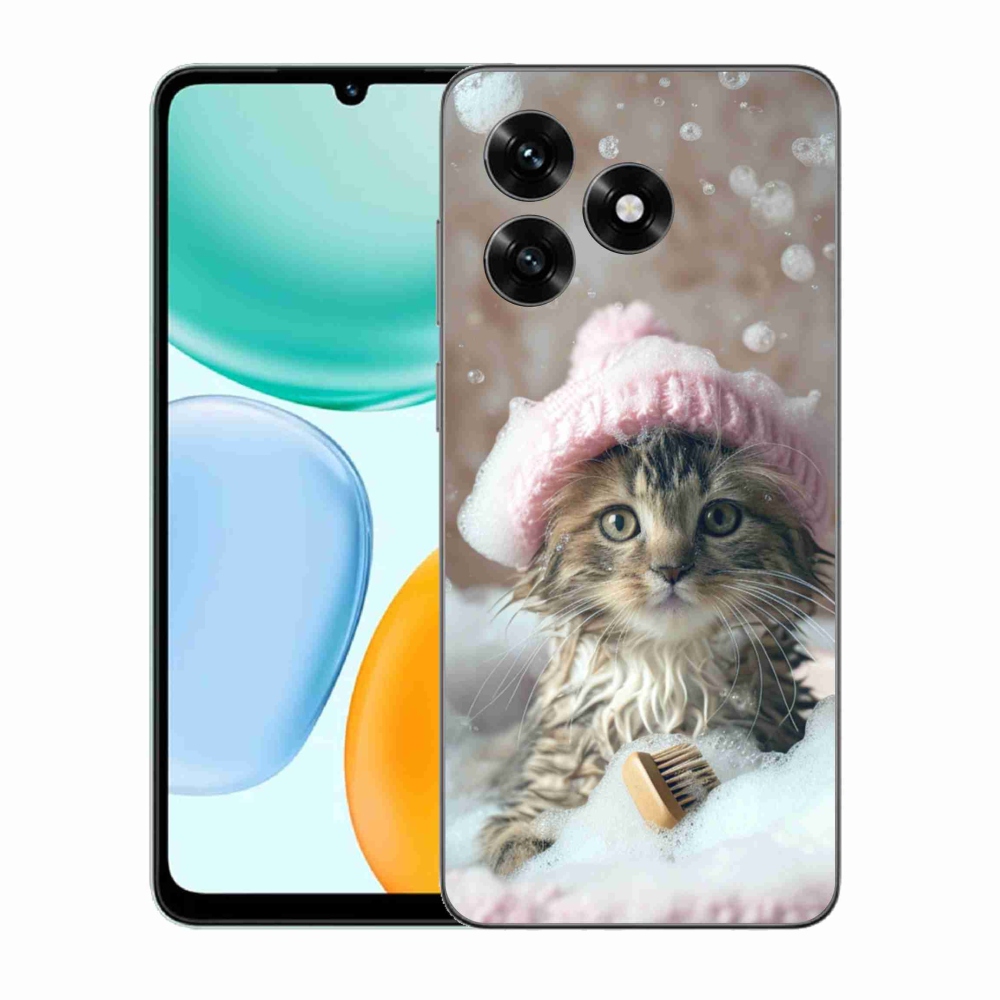Gélový kryt mmCase na Honor X5c Plus - mačiatko a kúpeľ