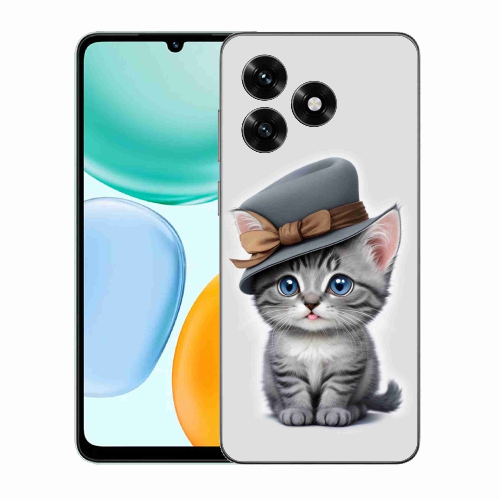 Gélový kryt mmCase na Honor X5c Plus - mačiatko s klobúkom