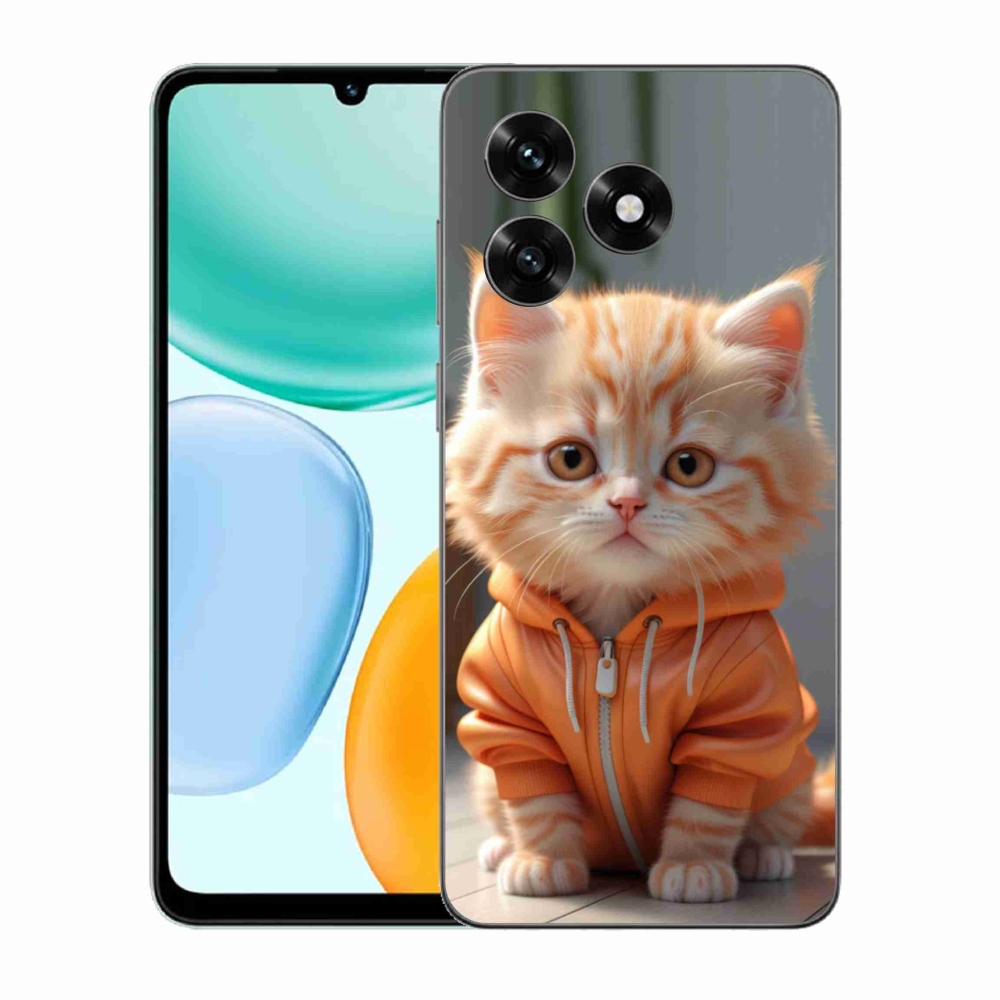 Gélový kryt mmCase na Honor X5c Plus - mačiatko v mikine