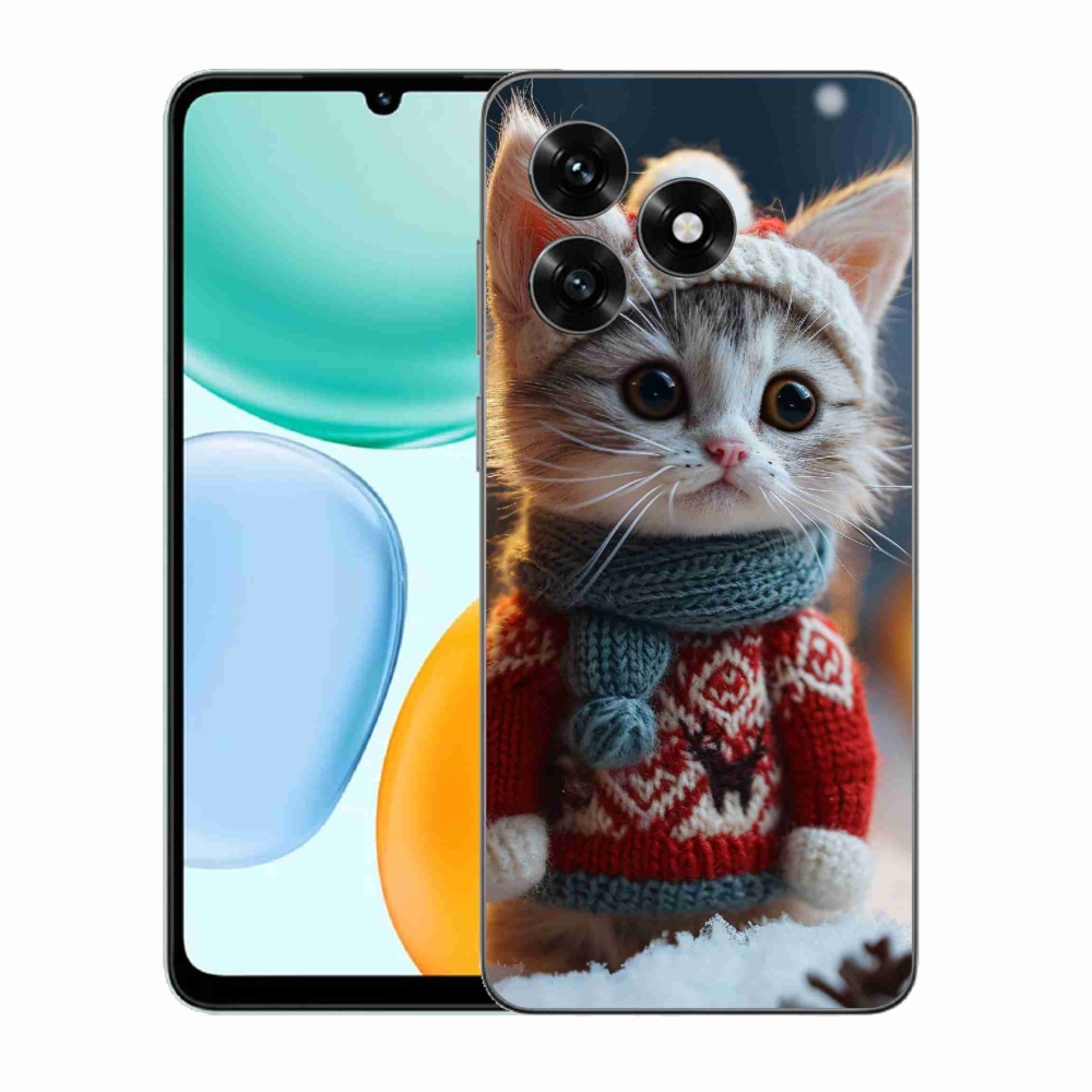 Gélový kryt mmCase na Honor X5c Plus - mačiatko vo svetri