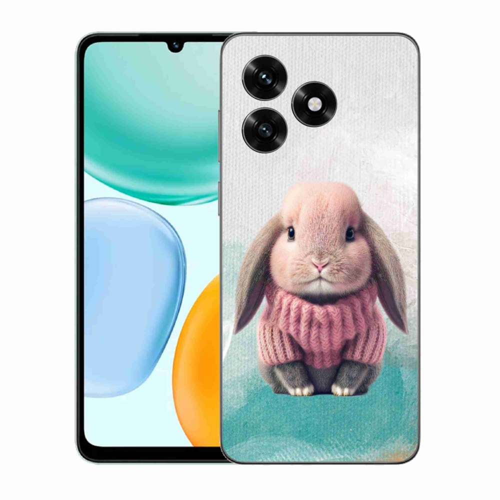 Gélový kryt mmCase na Honor X5c Plus - zajačik vo svetri