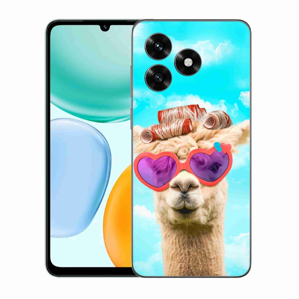 Gélový kryt mmCase na Honor X5c Plus - lama s okuliarmi