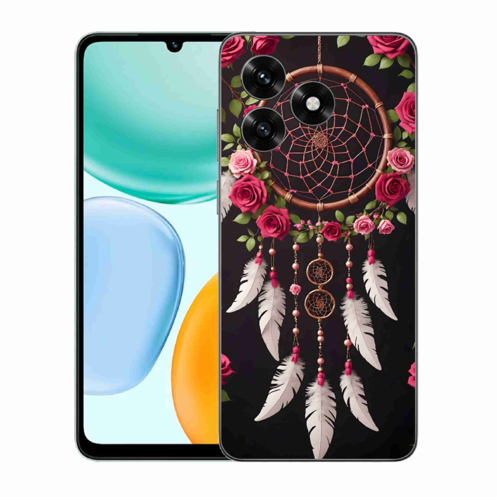 Gélový kryt mmCase na Honor X5c Plus - lapač snov s ružami