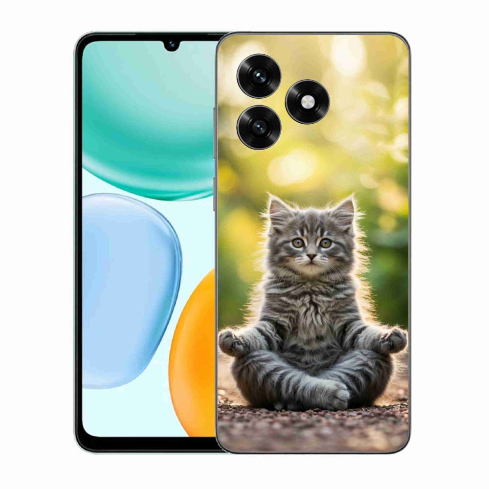 Gélový kryt mmCase na Honor X5c Plus - meditujúce mačiatko