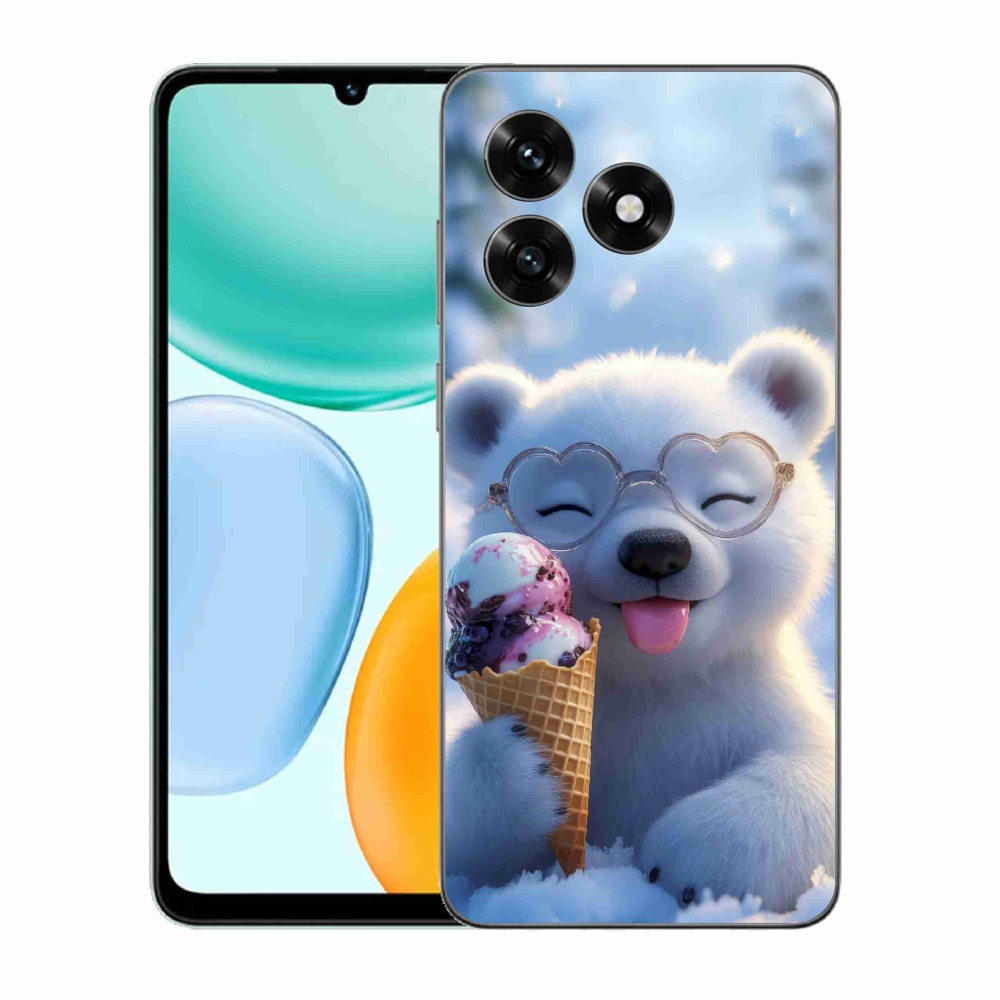 Gélový kryt mmCase na Honor X5c Plus - medvedík so zmrzlinou