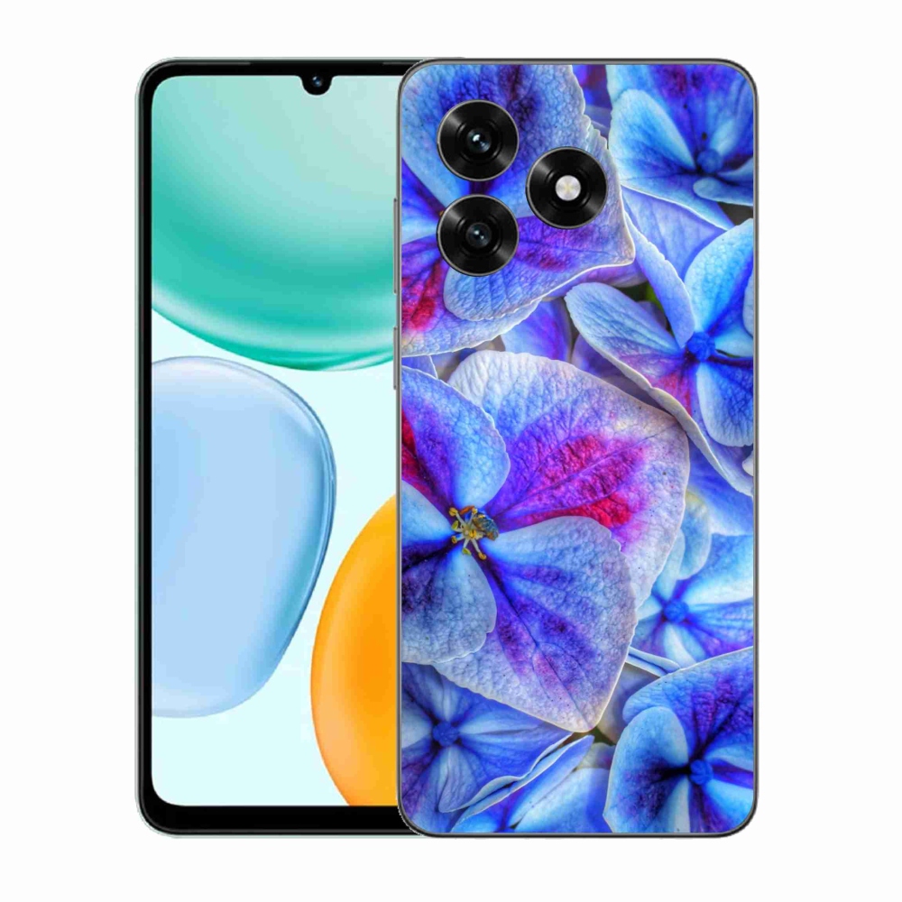 Gélový kryt mmCase na Honor X5c Plus - modré kvety 1