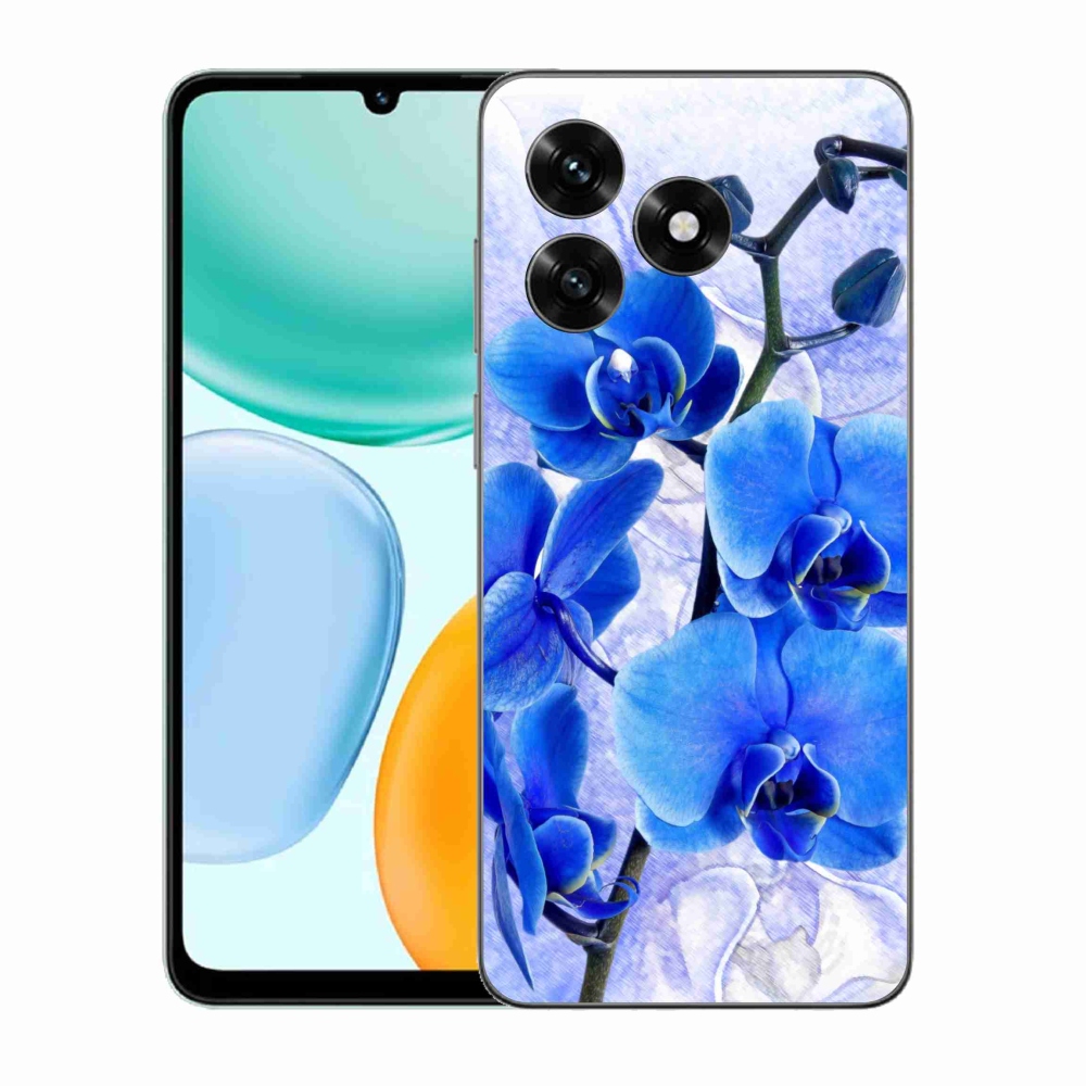 Gélový kryt mmCase na Honor X5c Plus - modré kvety