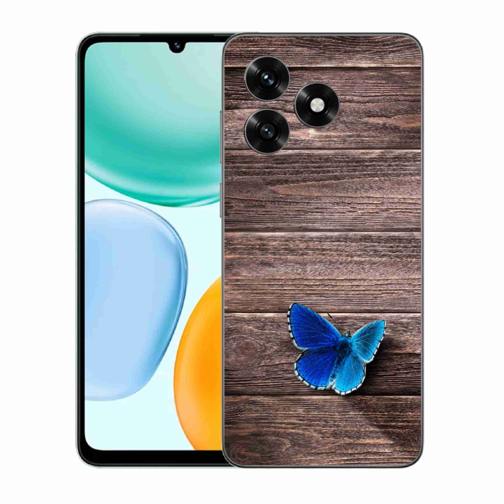 Gélový kryt mmCase na Honor X5c Plus - modrý motýľ 1