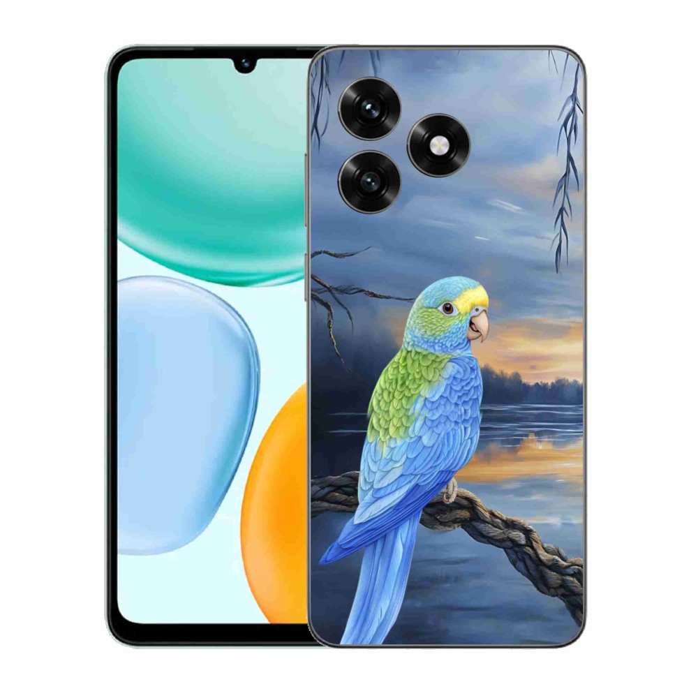 Gélový kryt mmCase na Honor X5c Plus - modrý papagáj