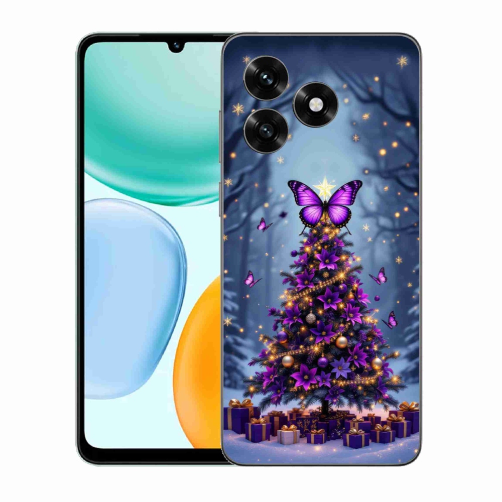 Gélový kryt mmCase na Honor X5c Plus - motýlí vianočný stromček