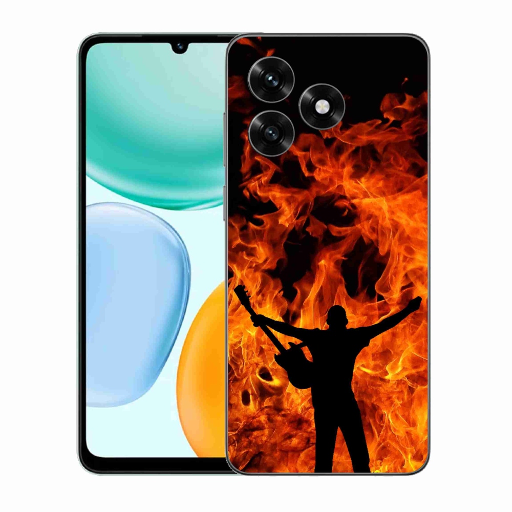 Gélový kryt mmCase na Honor X5c Plus - muzikant a oheň