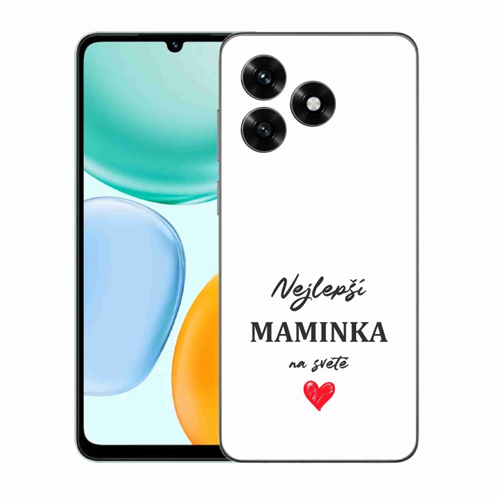 Gélový kryt mmCase na Honor X5c Plus - najlepšia mamička 1 biele pozadie