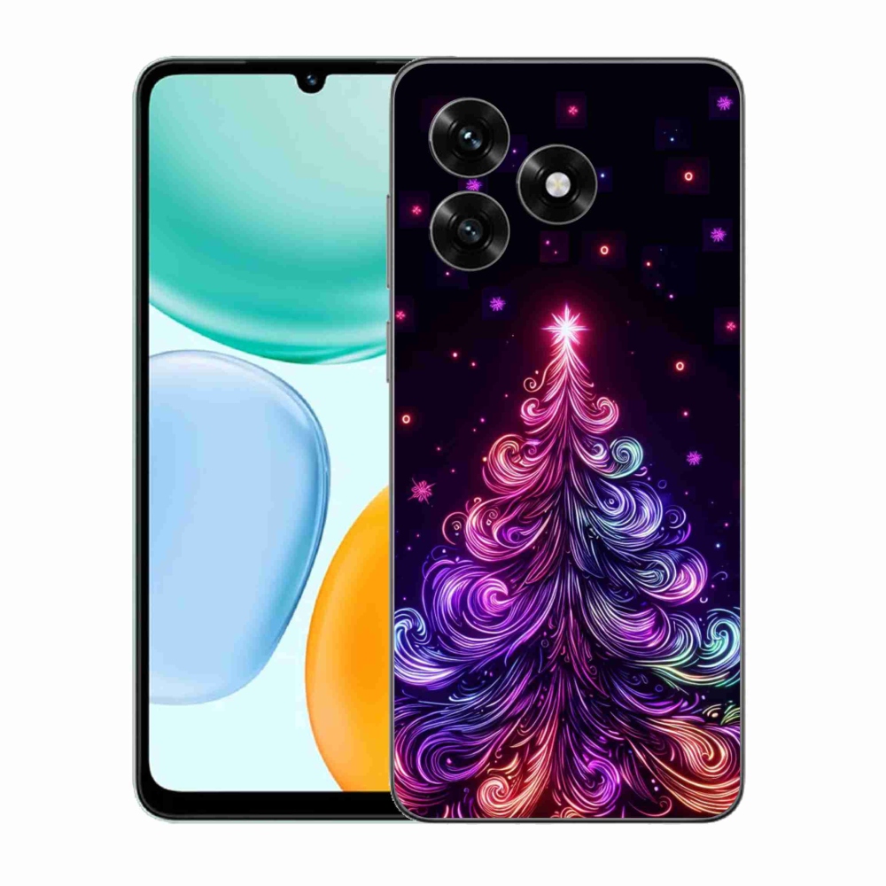 Gélový kryt mmCase na Honor X5c Plus - neónový vianočný stromček 1