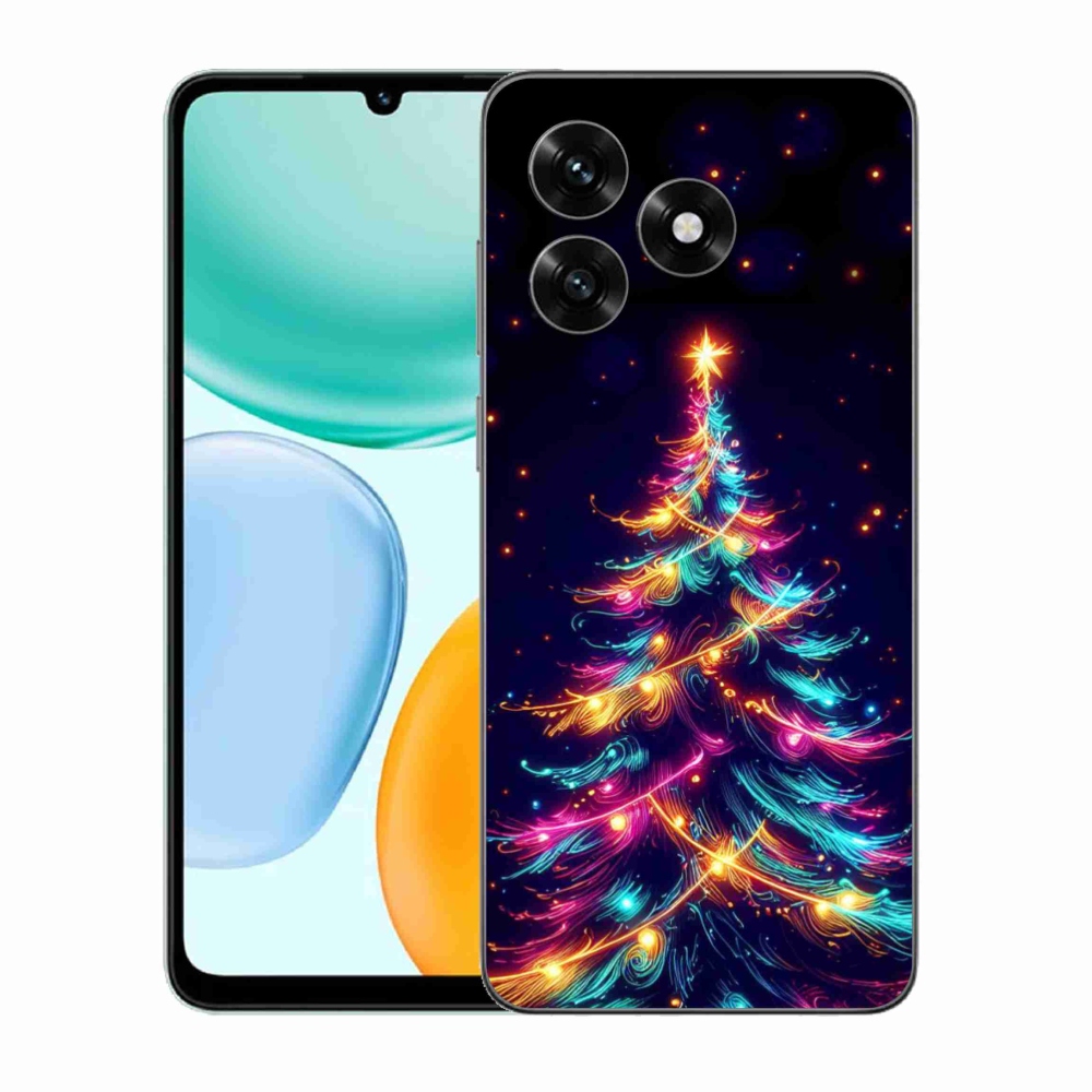 Gélový kryt mmCase na Honor X5c Plus - neónový vianočný stromček