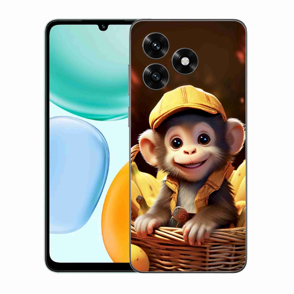Gélový kryt mmCase na Honor X5c Plus - opice v košíku