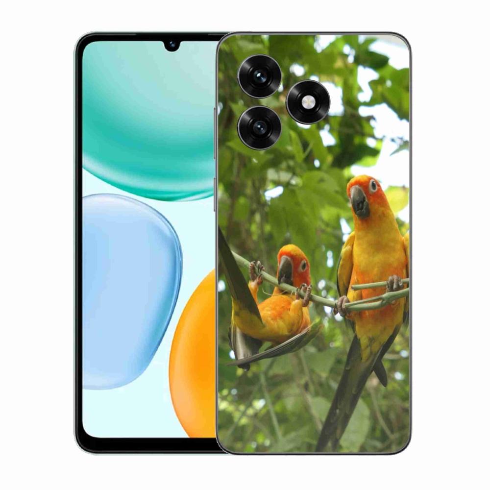 Gélový kryt mmCase na Honor X5c Plus - papagáje aratingy