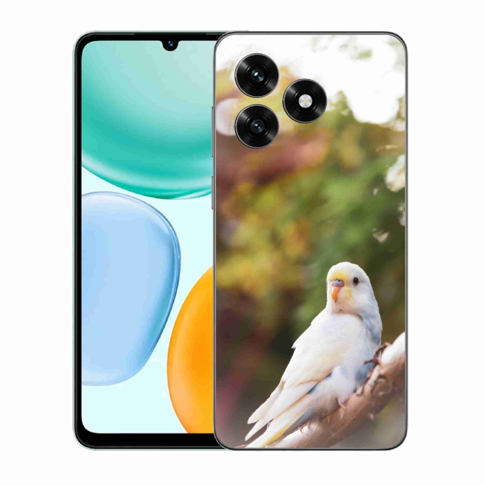 Gélový kryt mmCase na Honor X5c Plus - papagáj andulka biela
