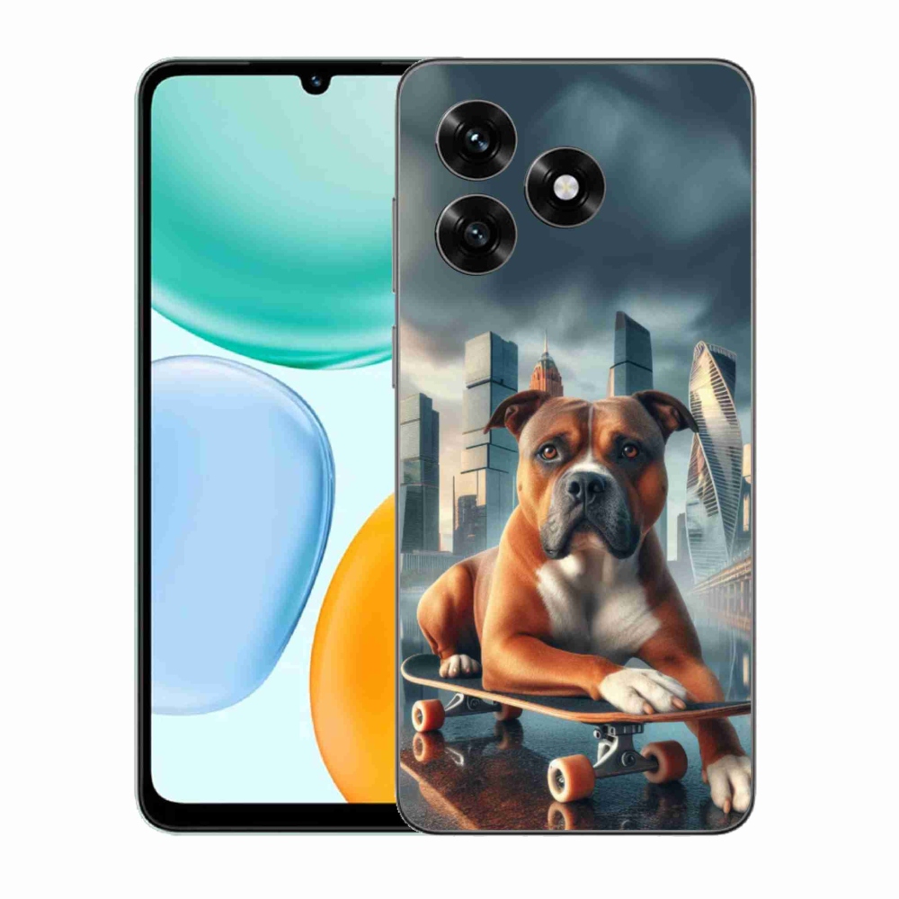Gélový kryt mmCase na Honor X5c Plus - pes na skateboarde