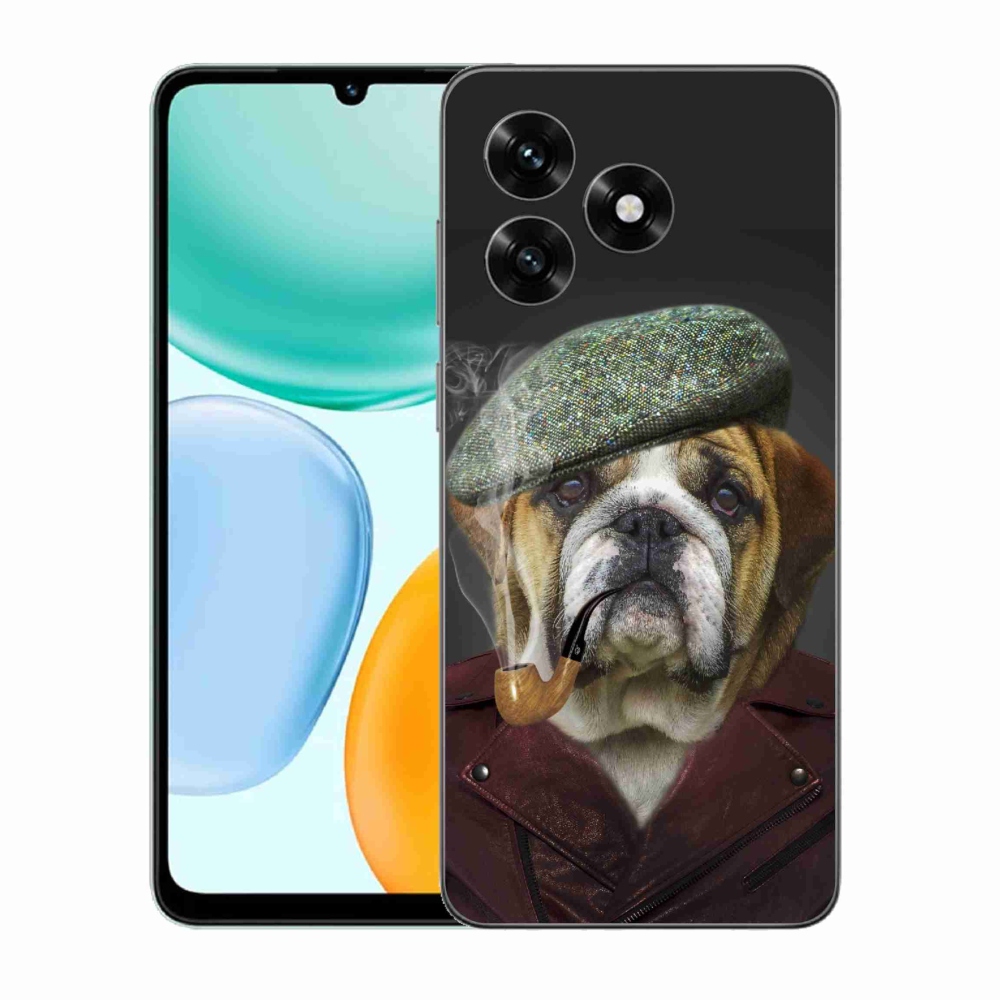 Gélový kryt mmCase na Honor X5c Plus - pes s fajkou