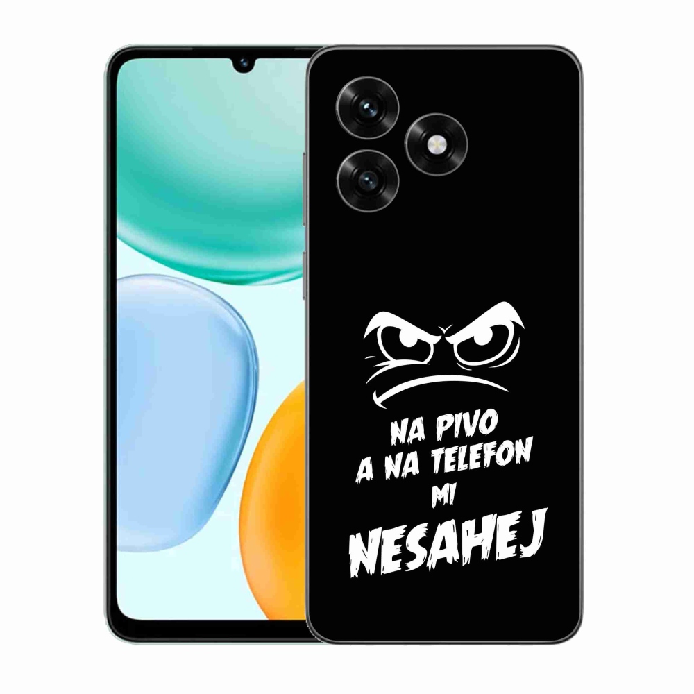 Gélový kryt mmCase na Honor X5c Plus - pivný motív 2 čierne pozadie