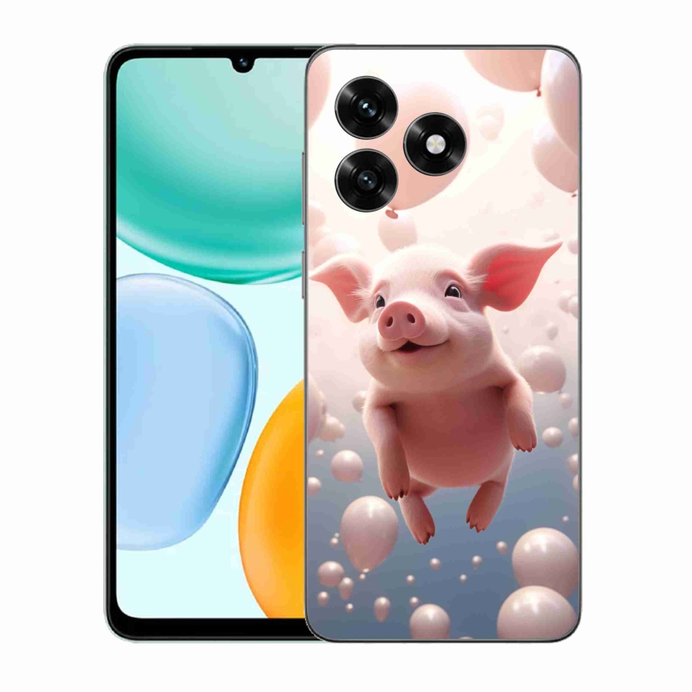 Gélový kryt mmCase na Honor X5c Plus - prasiatko s balónikmi