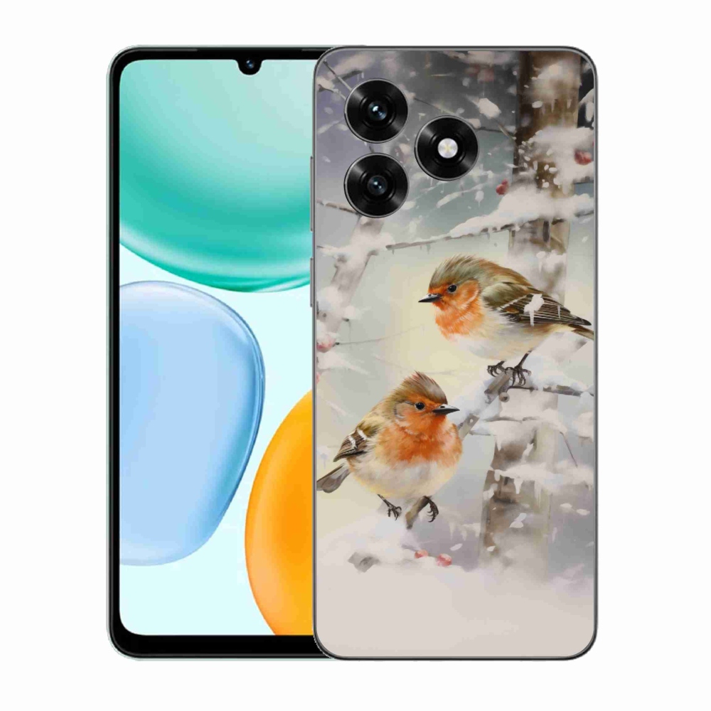 Gélový kryt mmCase na Honor X5c Plus - vtáčiky v zime